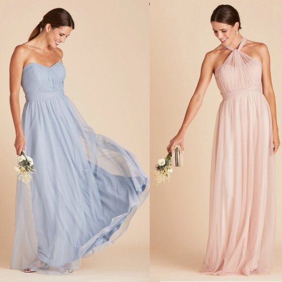 Birdy Grey Convertible Tulle Maxi Dress w/Pleated Bodice - LOTS of Ways to Style - Picture 6 of 8
